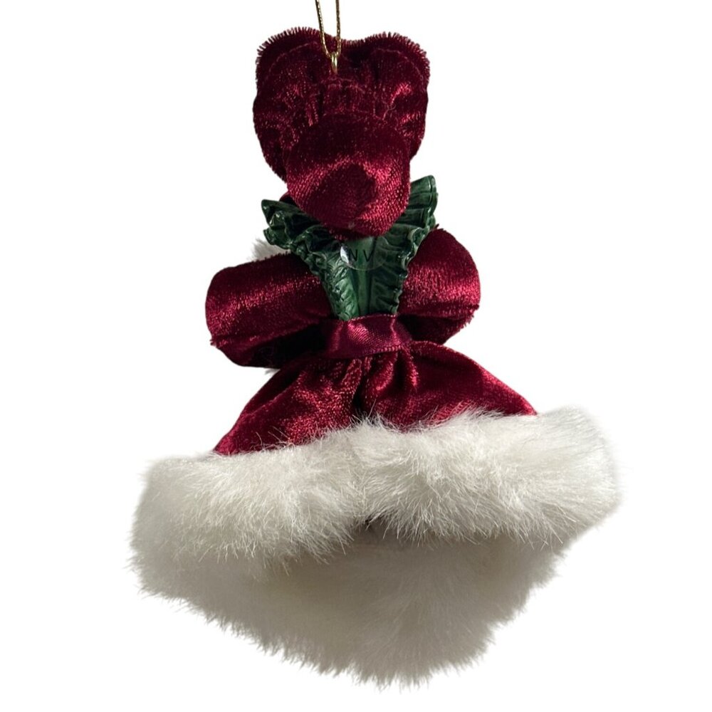 Avon 1998 Victorian Ladies Ornament Winter Velvet With Box Christmas - Picture 4 of 8